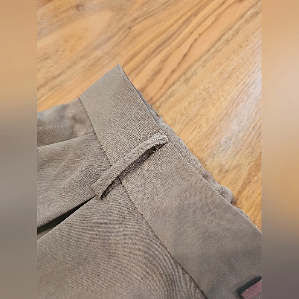 Tronjori Tan Flowy Wide-Leg Pants NWT - Picture 10 of 12